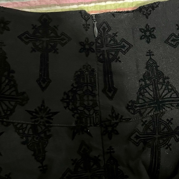 Killstar Amelie flocked mini skirt - Picture 5 of 7